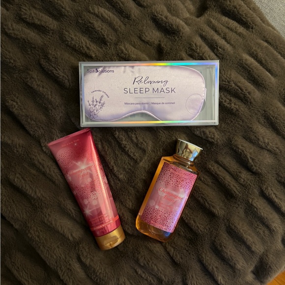 Bath & Body Works Other - Bath and Body Works Champagne Toast Body Cream and Shower Gel Set + SLEEP MASK